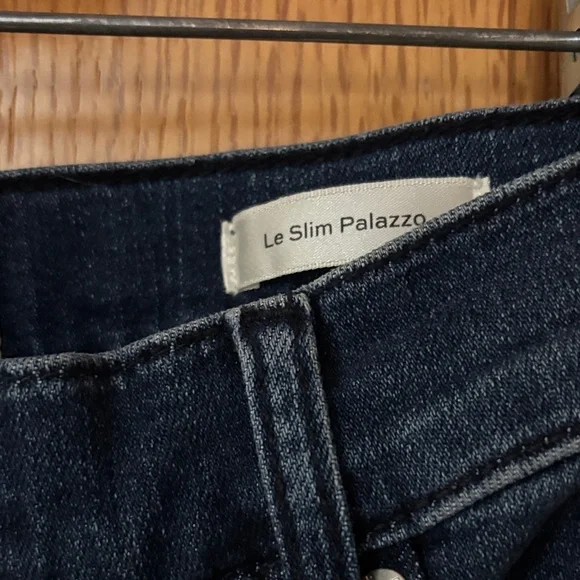Frame Le Slim Palazzo Denim Deep Blue Flare Jeans - Picture 3 of 7